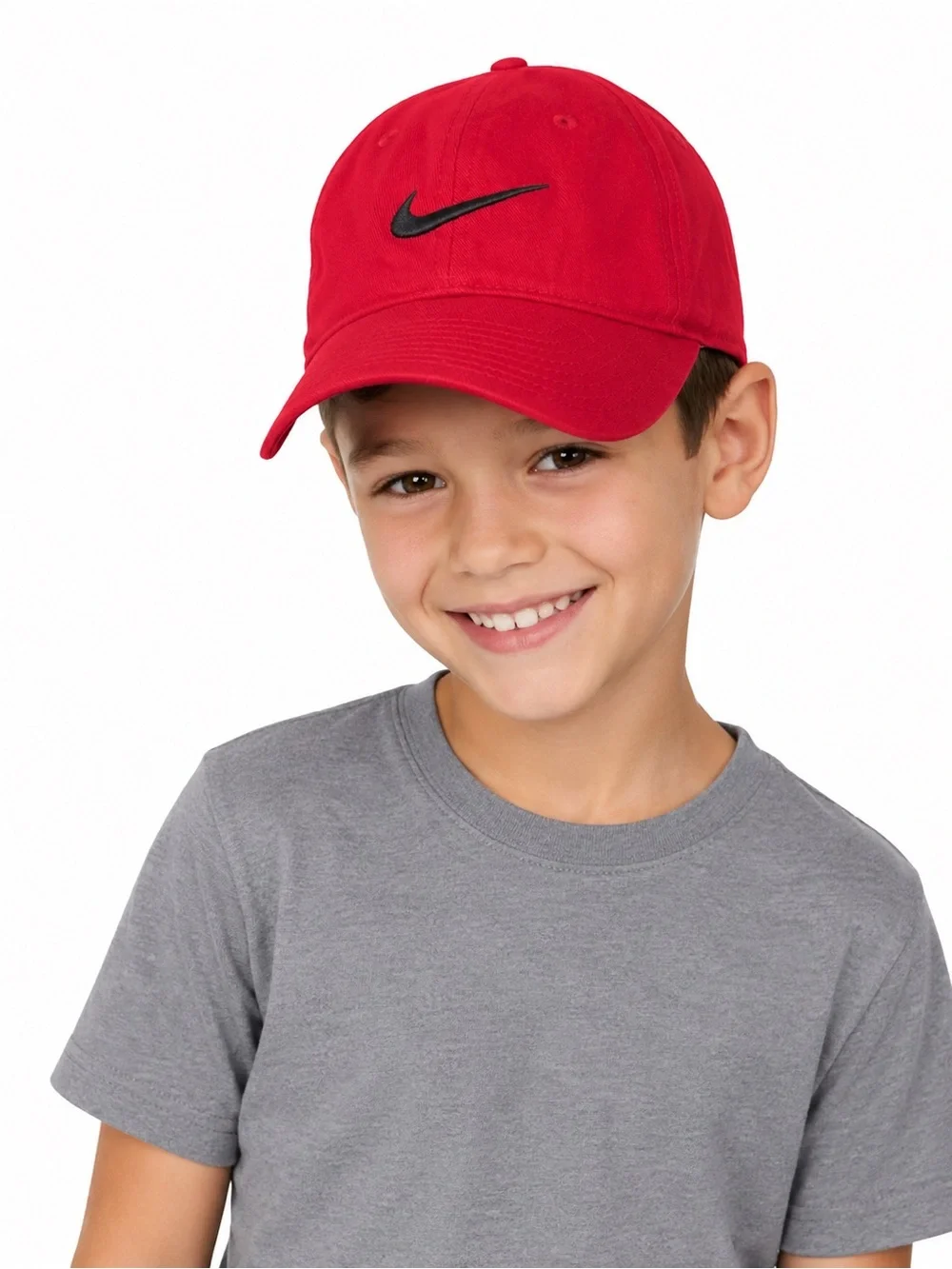 NWOTS Nike Red Cap with Black Swoosh Embroidery